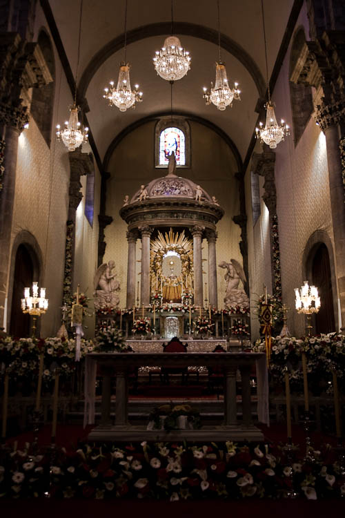 Die Kirche Nuestra Señora de la Concepción wurde prachtvoll geschmückt.