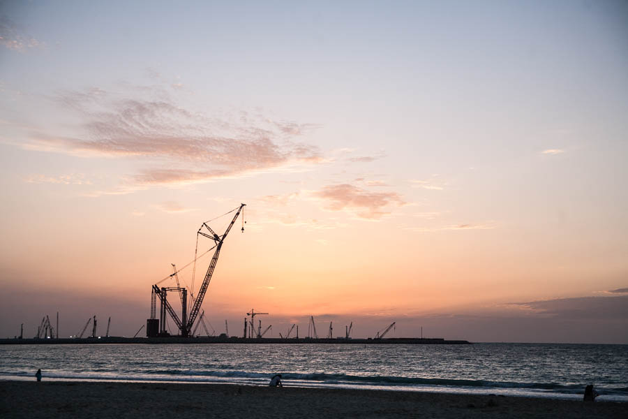 Blick auf die im Bau befindliche Insel „Palm Deira“